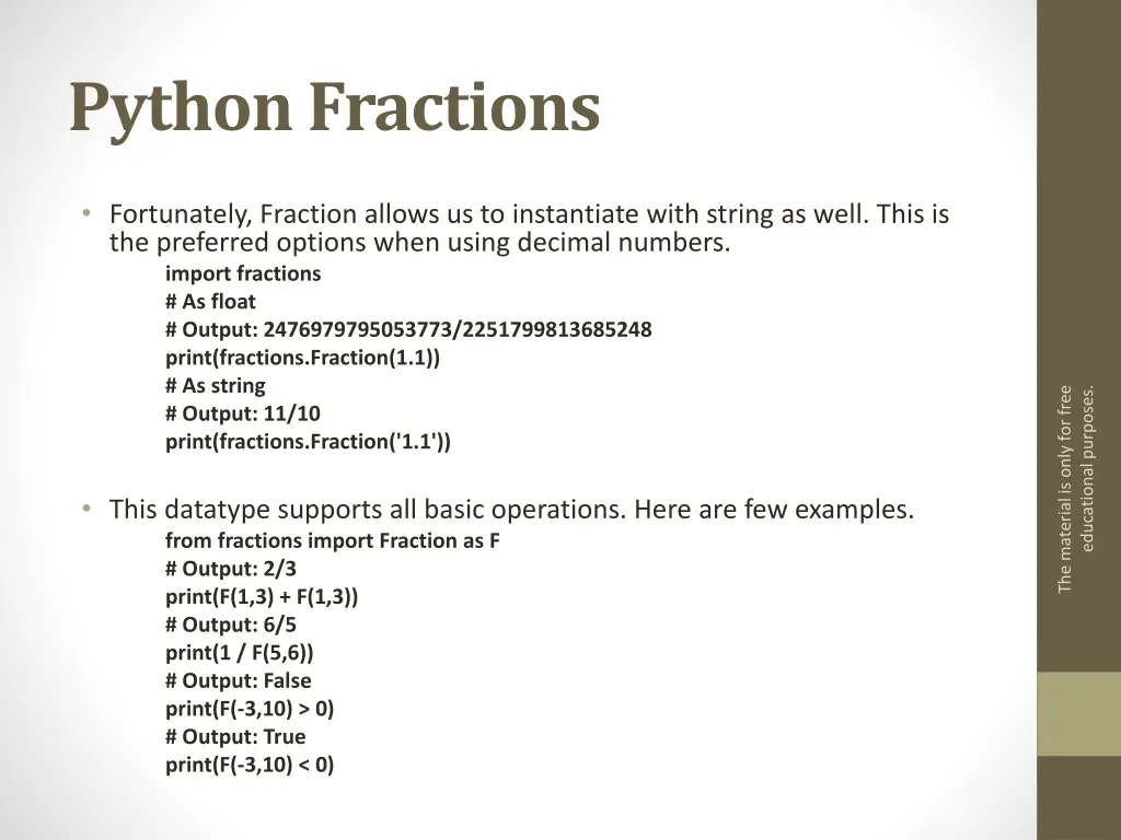 python fractions 1