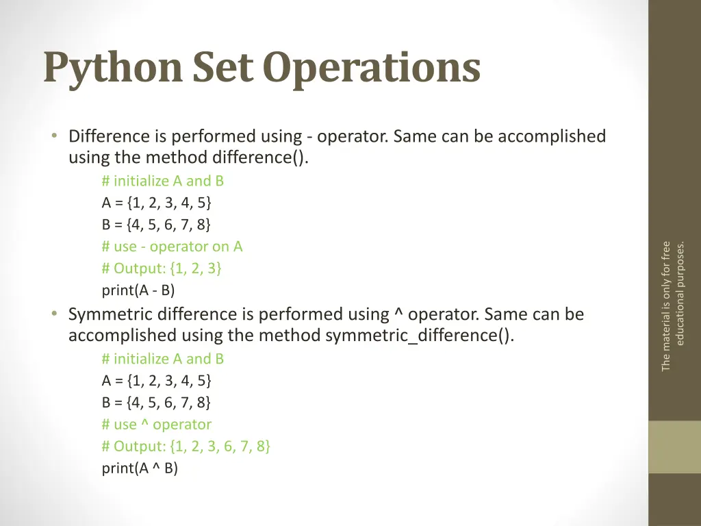 python set operations 1