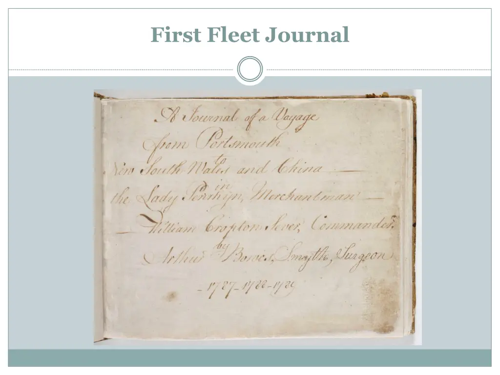 first fleet journal