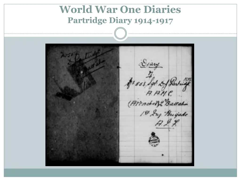 world war one diaries partridge diary 1914 1917