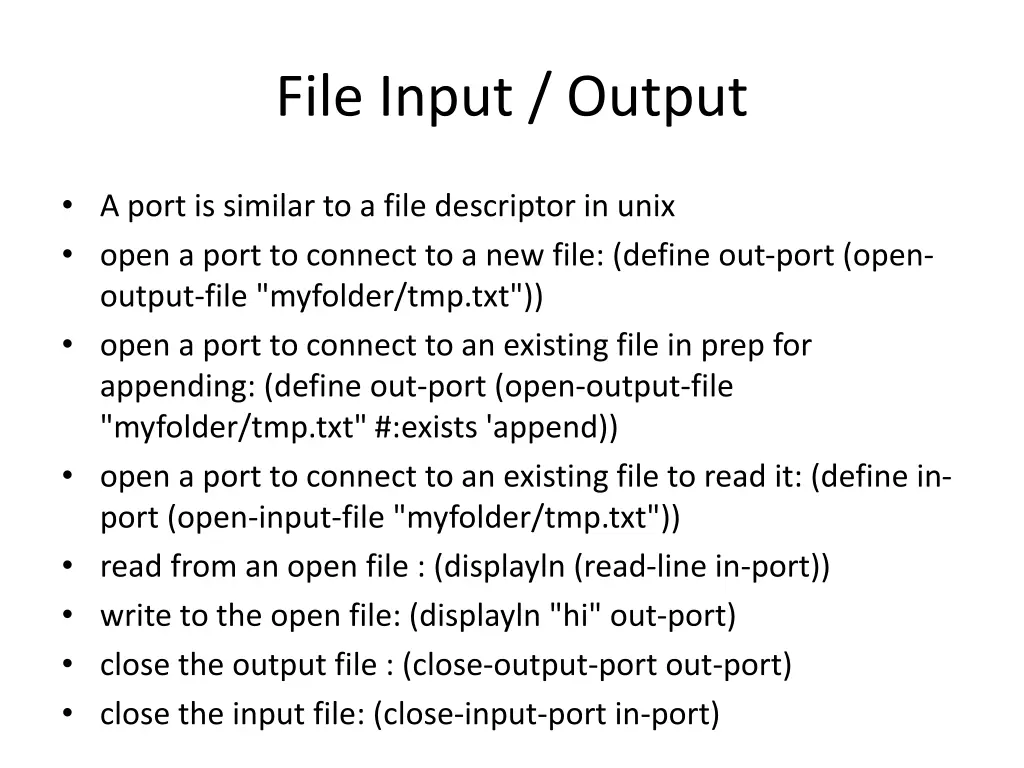 file input output