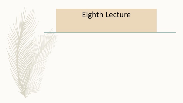 eighth lecture