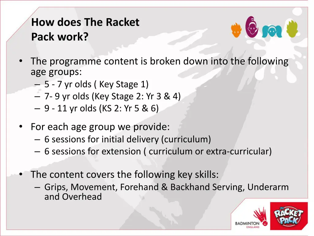 how does the racket pack work