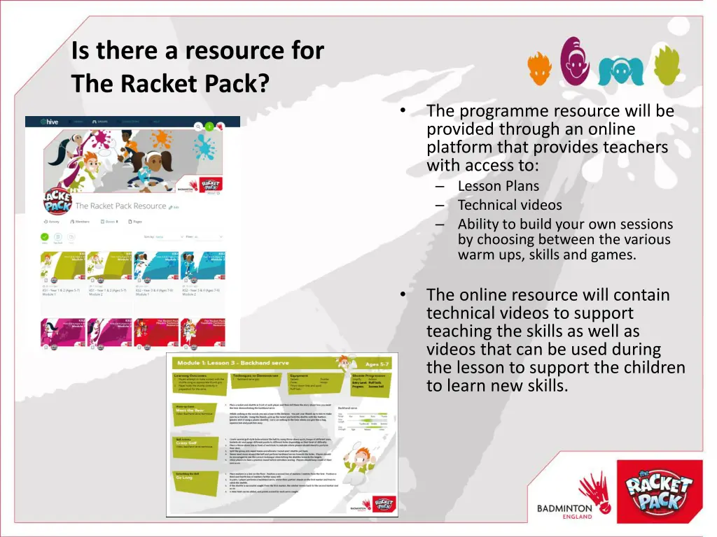 is there a resource for the racket pack