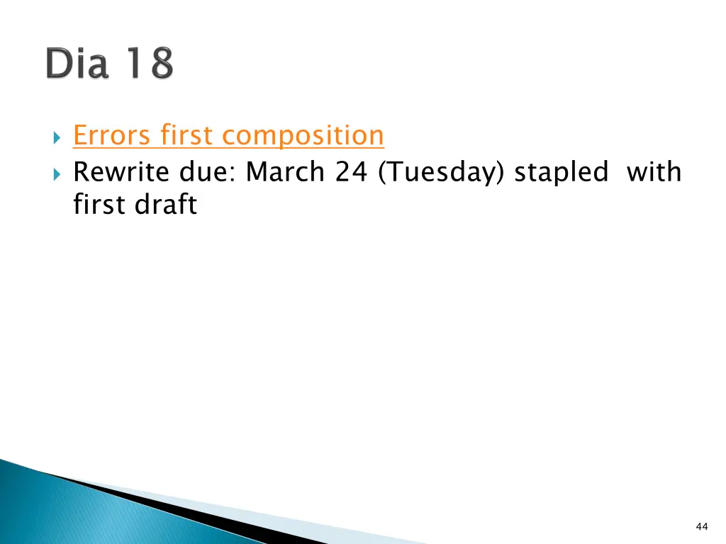 errors first composition rewrite due march