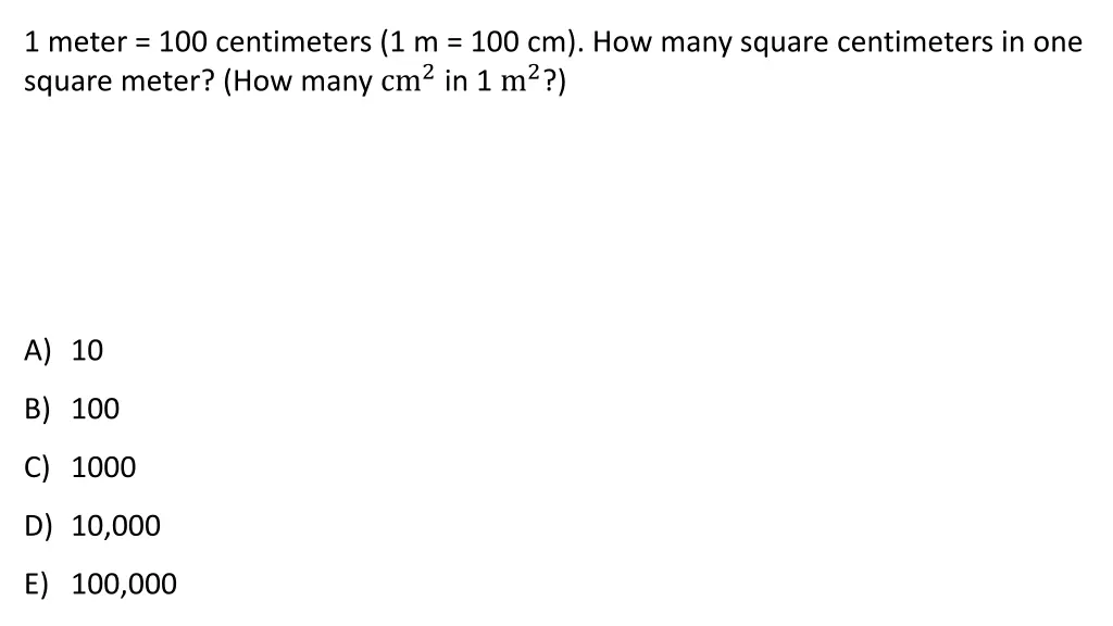 1 meter 100 centimeters 1 m 100 cm how many