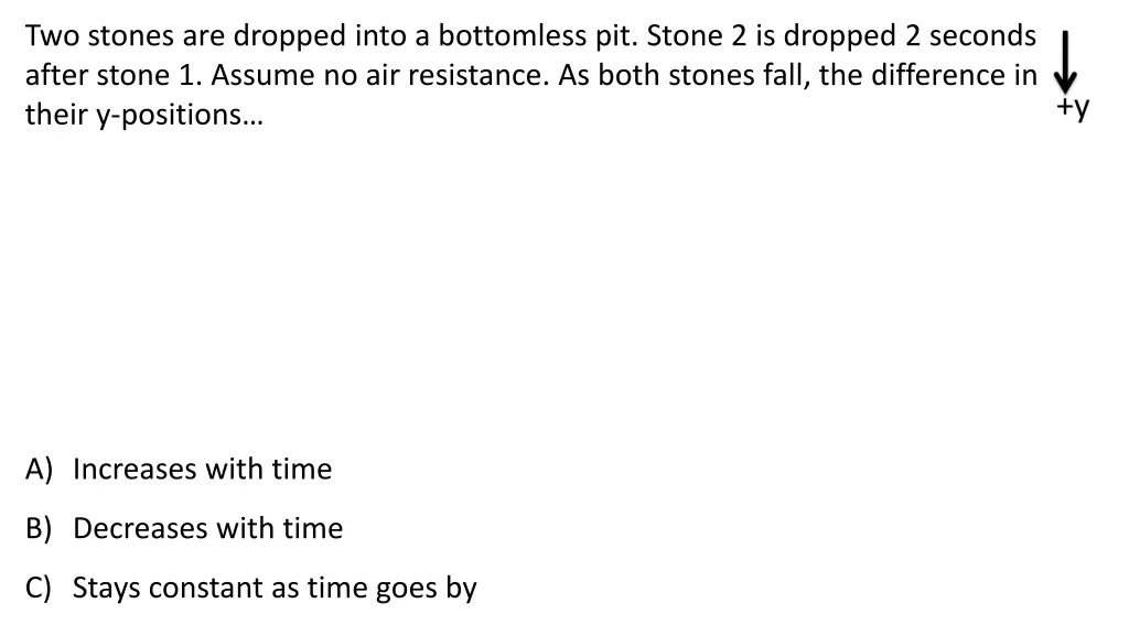 two stones are dropped into a bottomless 2