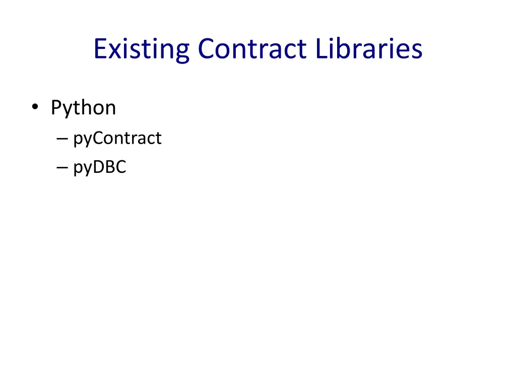 existing contract libraries