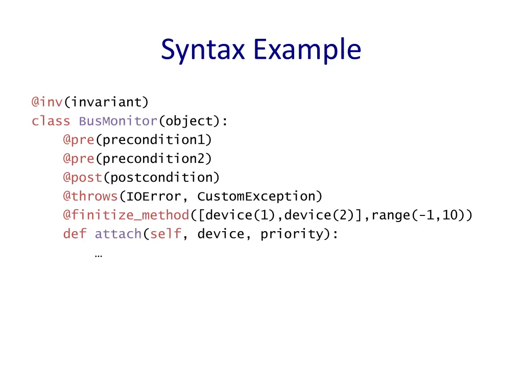 syntax example