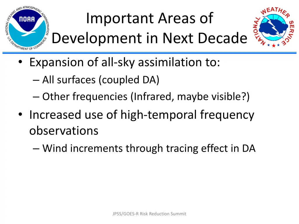 important areas of development in next decade