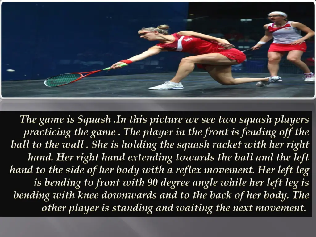 the game is squash in this picture