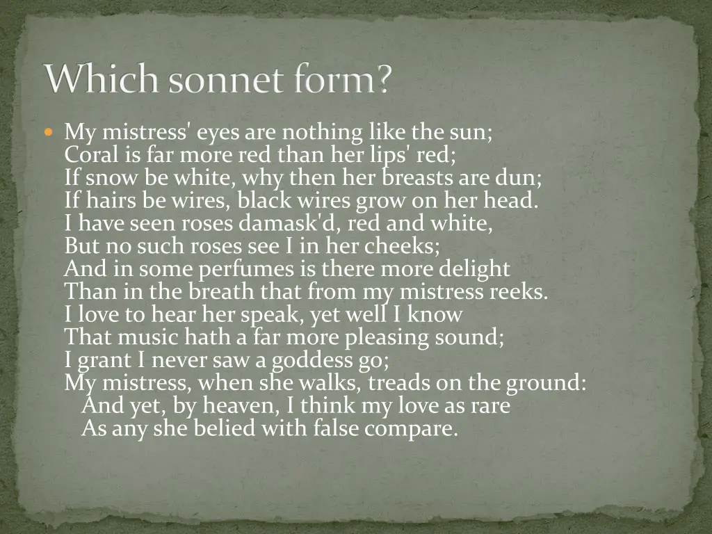 which sonnet form 3