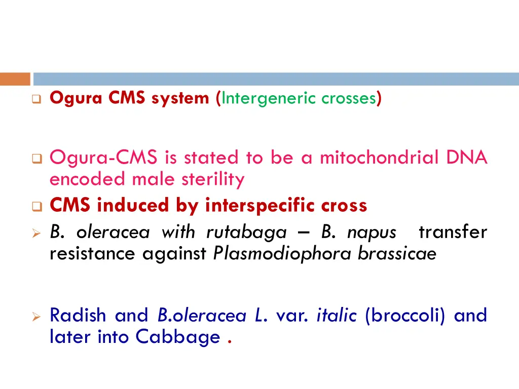 ogura cms system intergeneric crosses