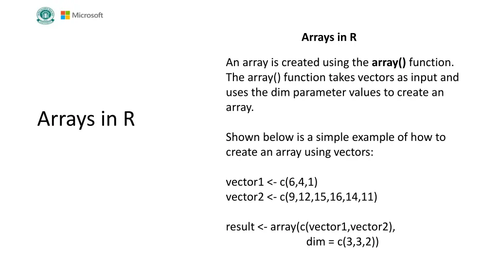 arrays in r 1