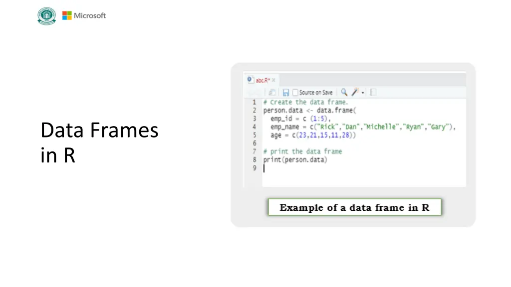 data frames in r 1