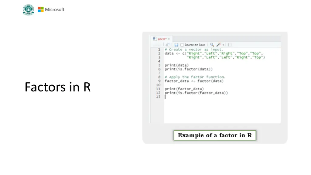 factors in r 1