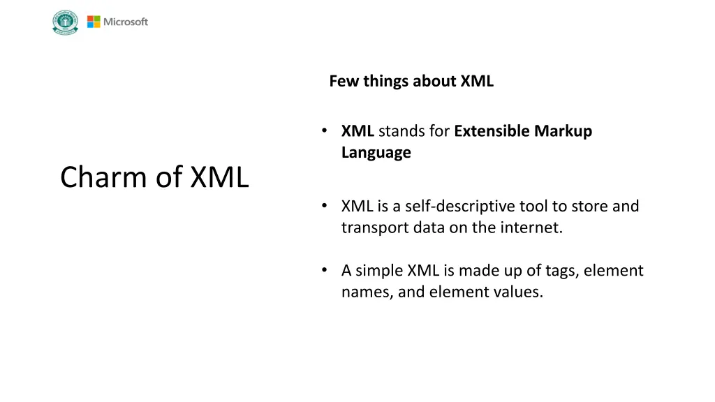 few things about xml