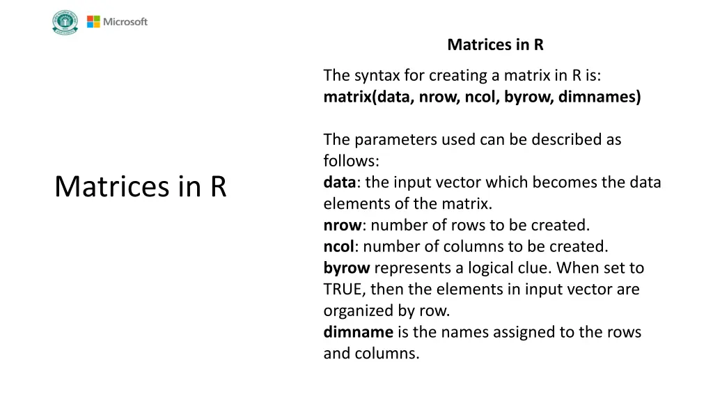 matrices in r 1