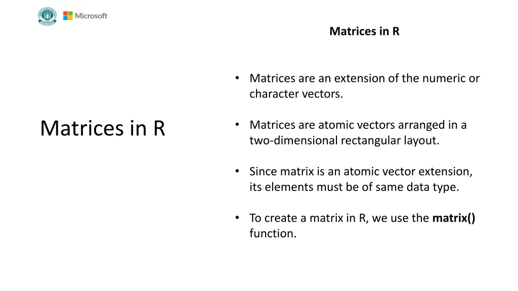 matrices in r