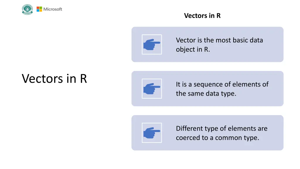 vectors in r