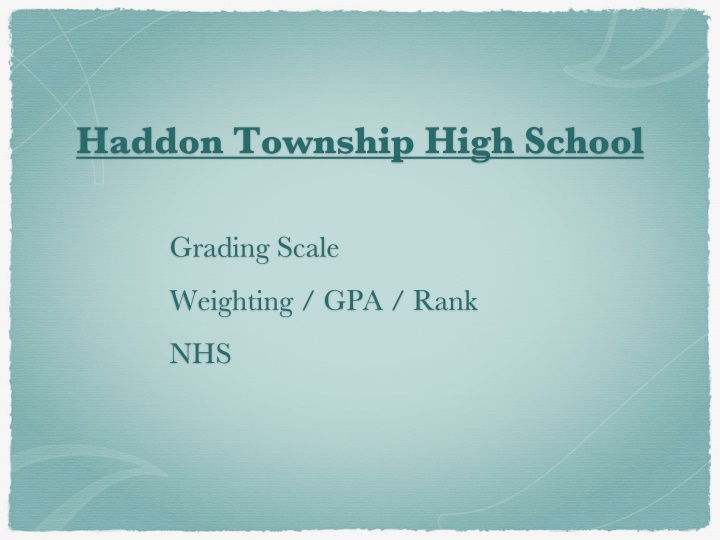 haddon township high school