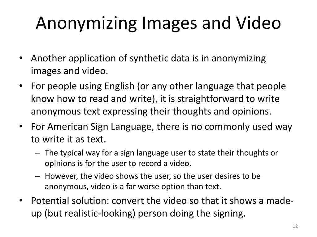 anonymizing images and video