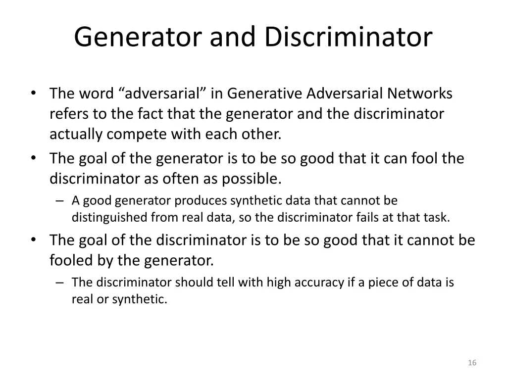 generator and discriminator 1