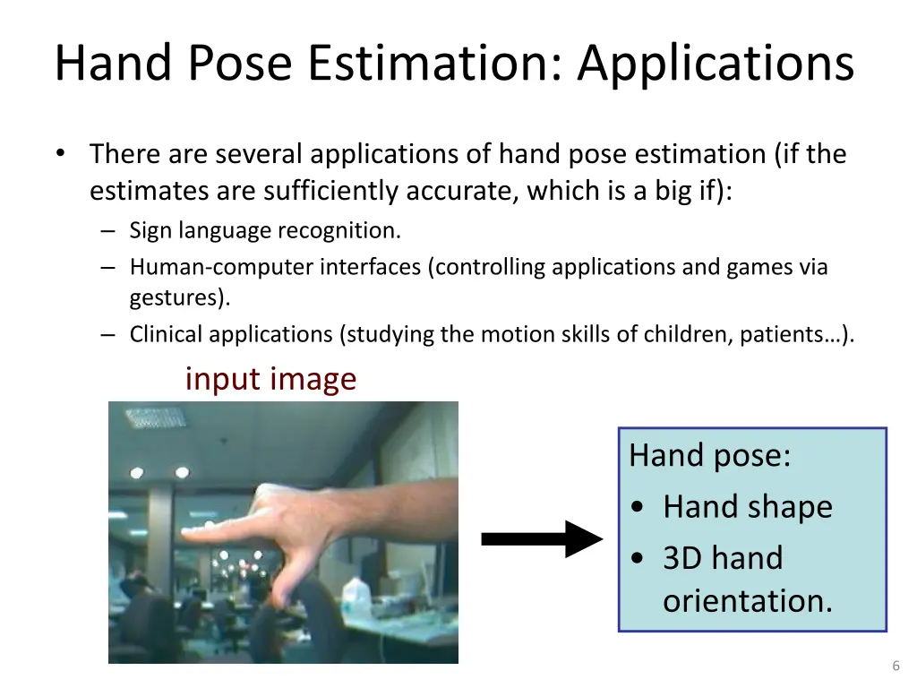 hand pose estimation applications