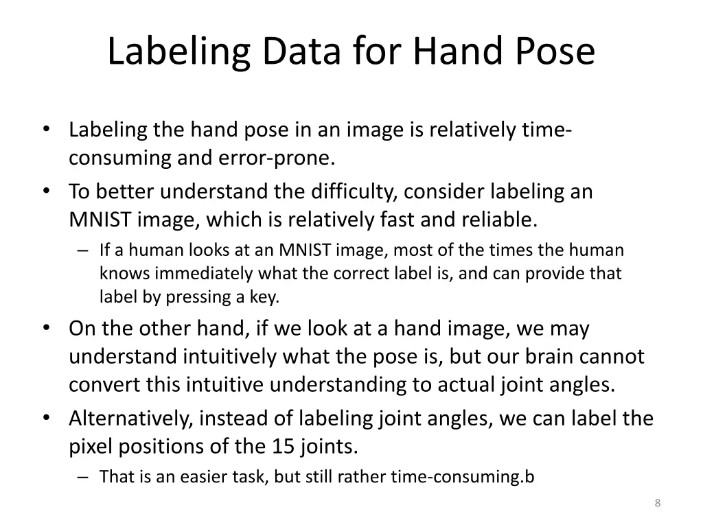 labeling data for hand pose 1