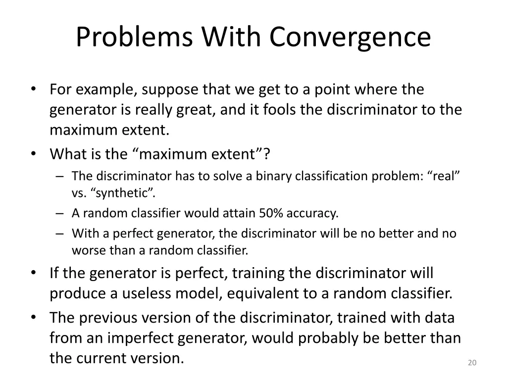 problems with convergence 1