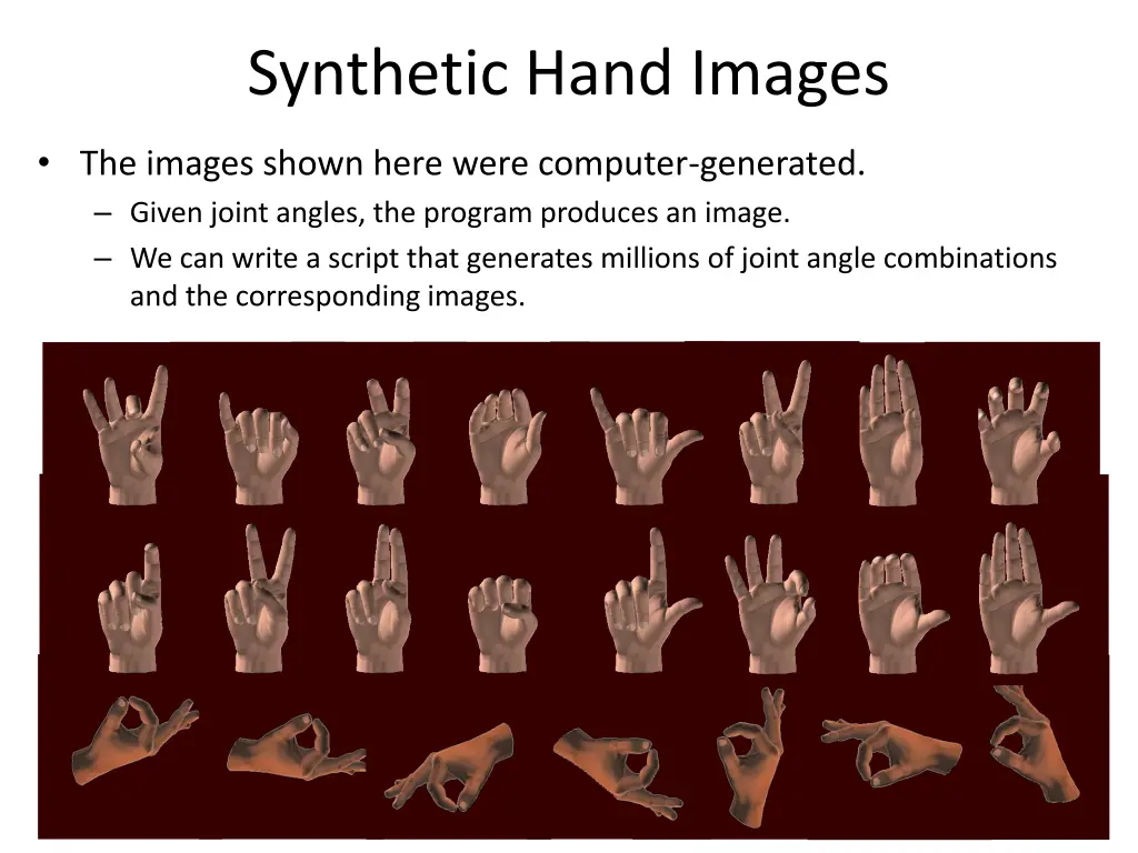 synthetic hand images