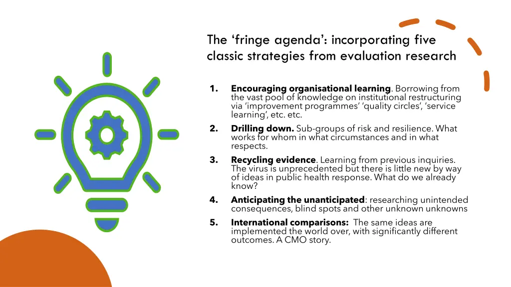 the fringe agenda incorporating five classic