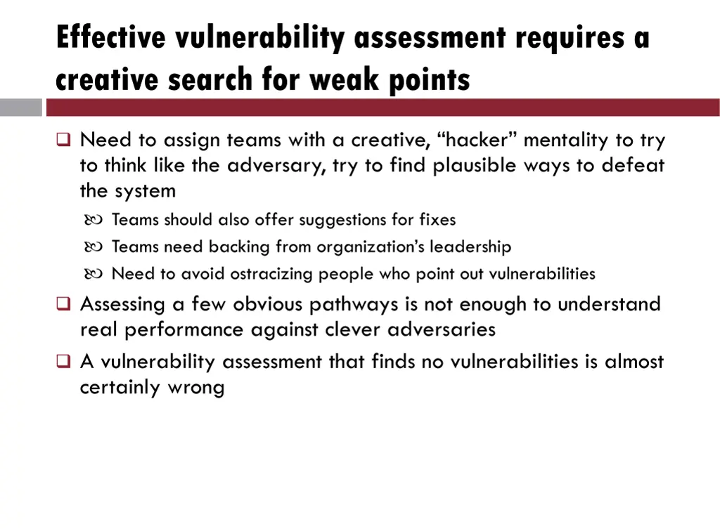 effective vulnerability assessment requires