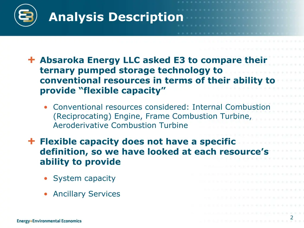 analysis description