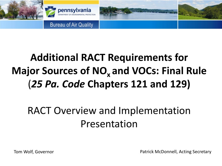 additional ract requirements for major sources