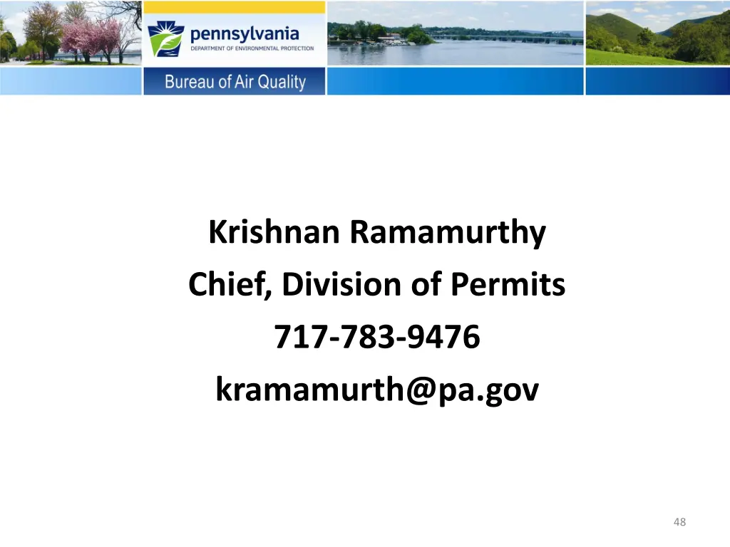 krishnan ramamurthy chief division of permits