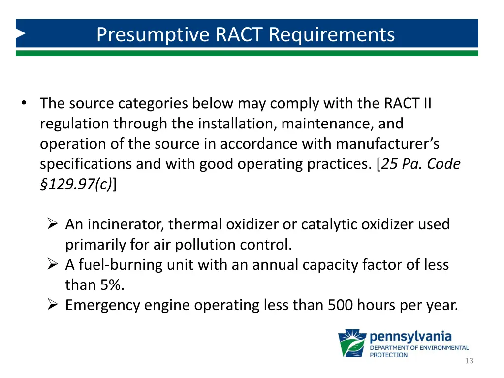 presumptive ract requirements 1