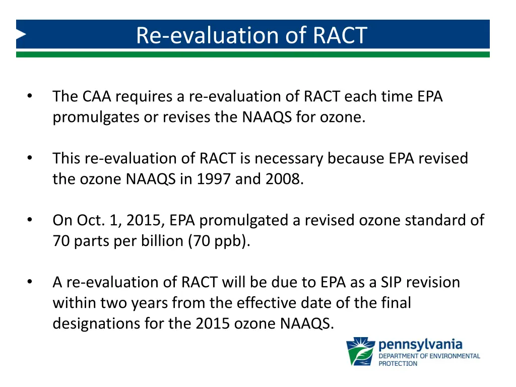 re evaluation of ract