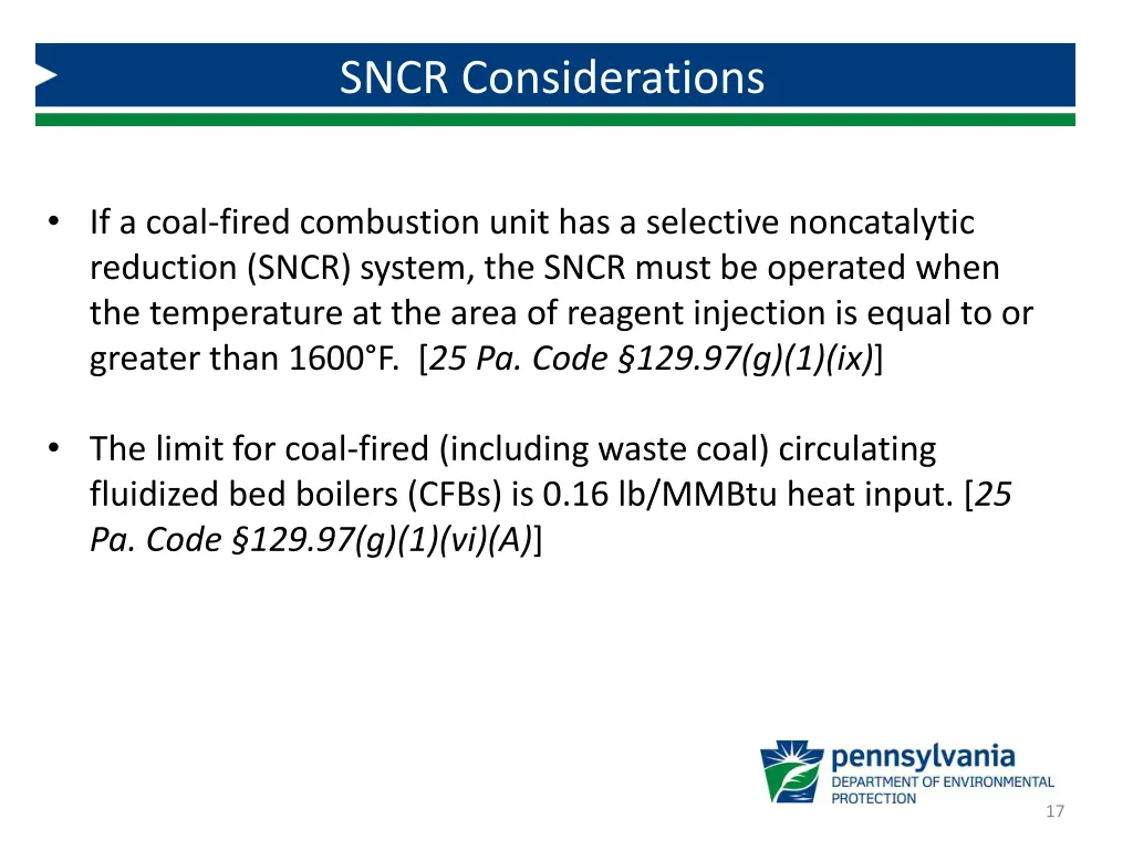 sncr considerations