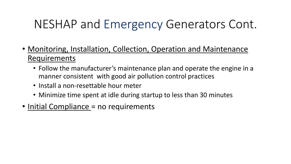 neshap and emergency generators cont 2