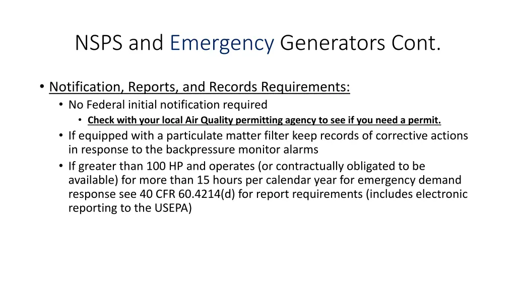 nsps and emergency generators cont 5