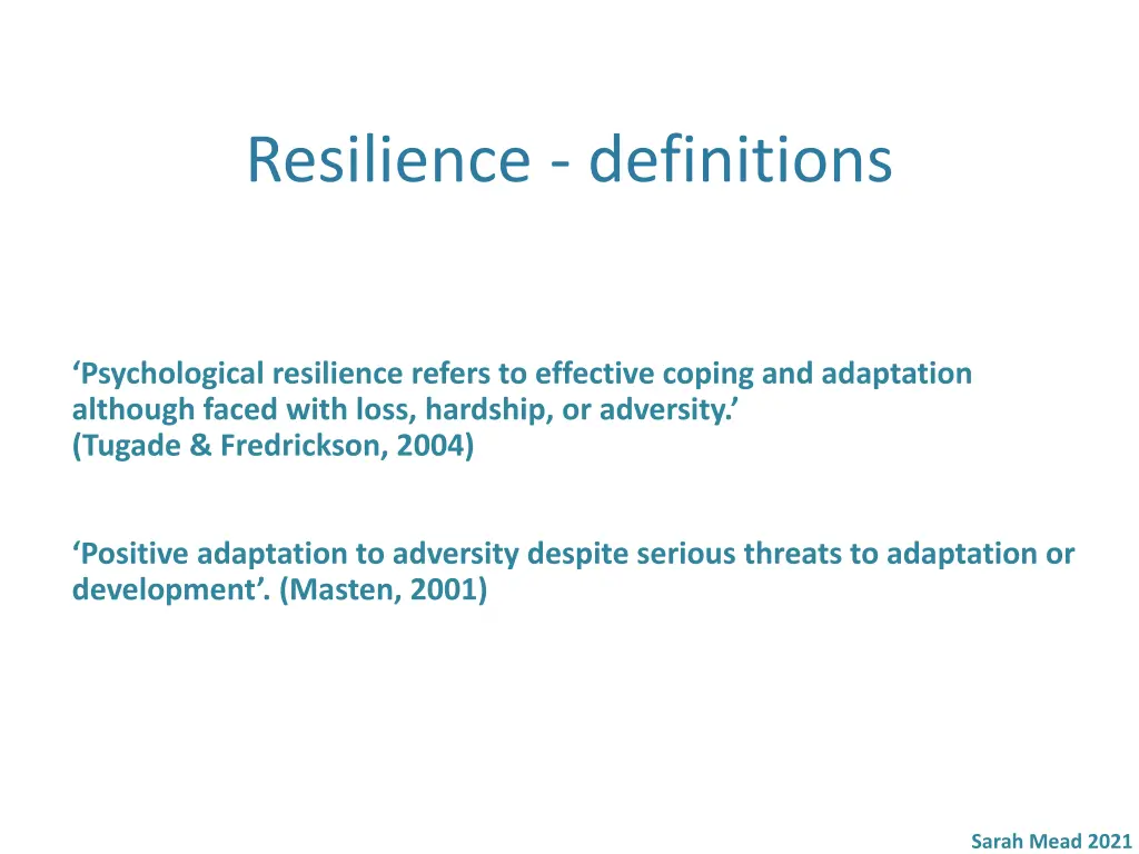 resilience definitions