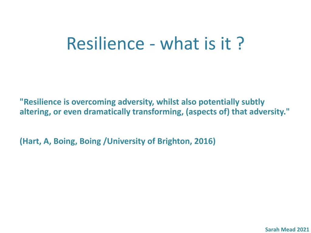 resilience what is it