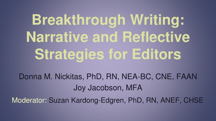 breakthrough writing narrative and reflective