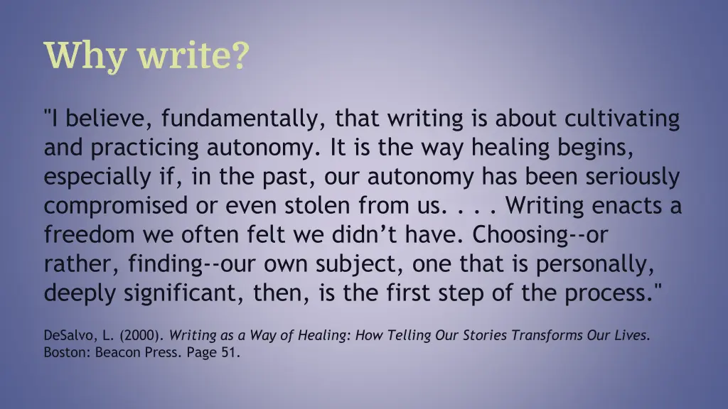 why write 3