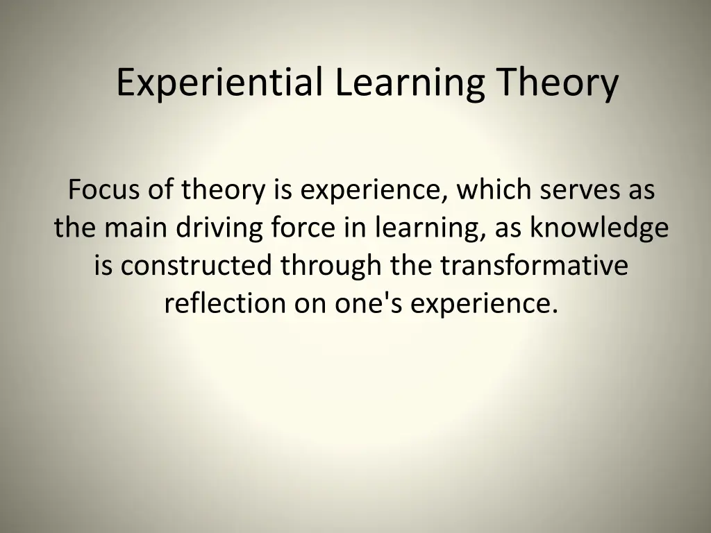 experiential learning theory 1