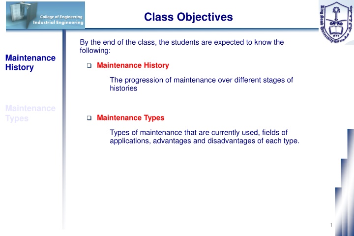 class objectives