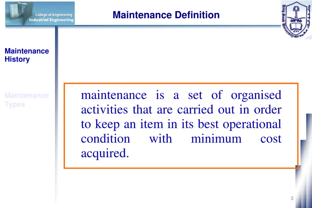 maintenance definition 1