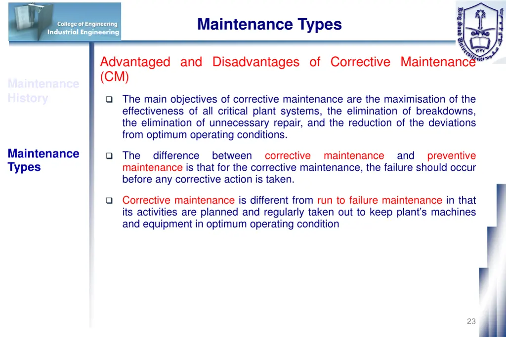 maintenance types 10