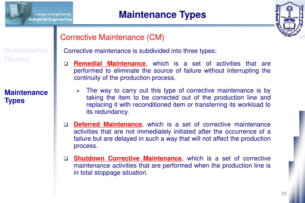 maintenance types 9